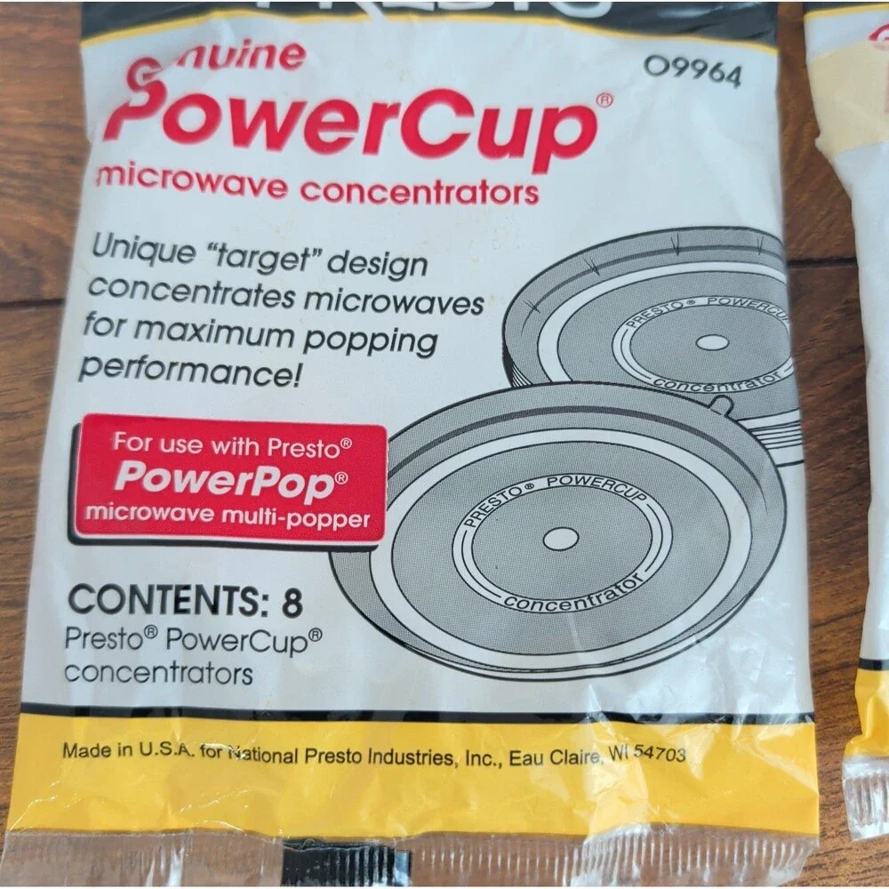 Lot Of 2 NEW Presto Genuine PowerCup Microwave Concentrators 8pk #09964 16 Total